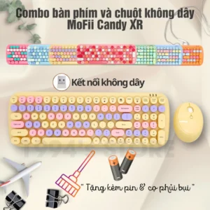 MoFii Candy XR Bàn phím và chuột không dây dùng cho văn phòng giá rẻ - Nhiều màu sắc dễ thương, không gây ồn, nhỏ gọn
