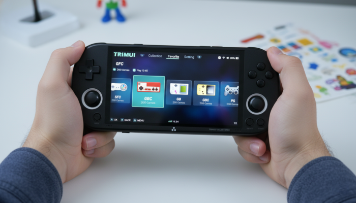 TrimUI Smart Pro máy chơi game retro cầm tay màn hình lớn Open Source Linux
