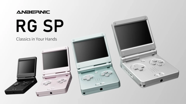 Anbernic RG SP máy chơi game retro gập kiểu GBA SP vỏ kim loại 2026