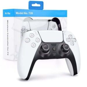 Tay cầm chơi game Bluetooth P4+ T28 màu trắng kèm hộp đóng gói