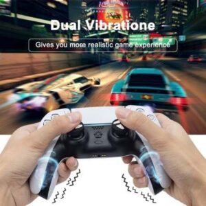 Cầm tay cầm P4+ T28 chơi game đua xe, tính năng rung kép tăng trải nghiệm chơi