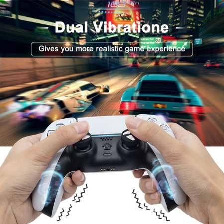Cầm tay cầm P4+ T28 chơi game đua xe, tính năng rung kép tăng trải nghiệm chơi