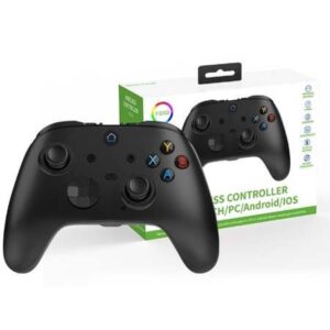 Tay cầm chơi game TS102 màu đen kèm hộp đóng gói, nút bấm nhiều màu