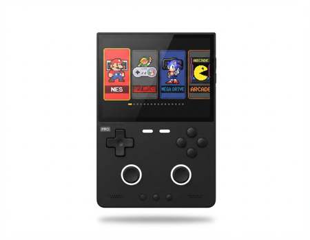 Máy chơi game TrimUI Brick Pro màu đen nền trắng
