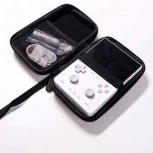 Túi đựng TrimUI Brick Pro mở ra có máy và phụ kiện